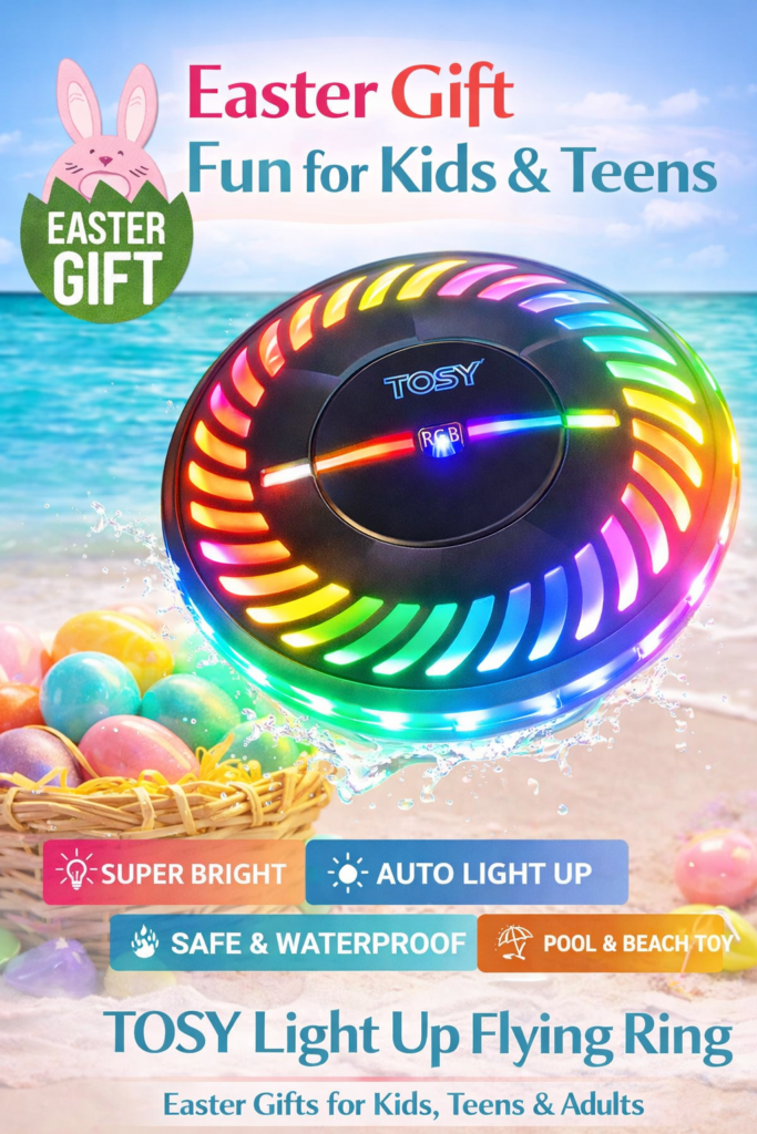 LED light up flying ring outdoor toy for kids teens Easter basket stuffer Amazon