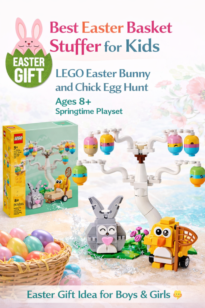 LEGO Easter bunny and chick egg hunt building set spring toy for kids Easter basket idea