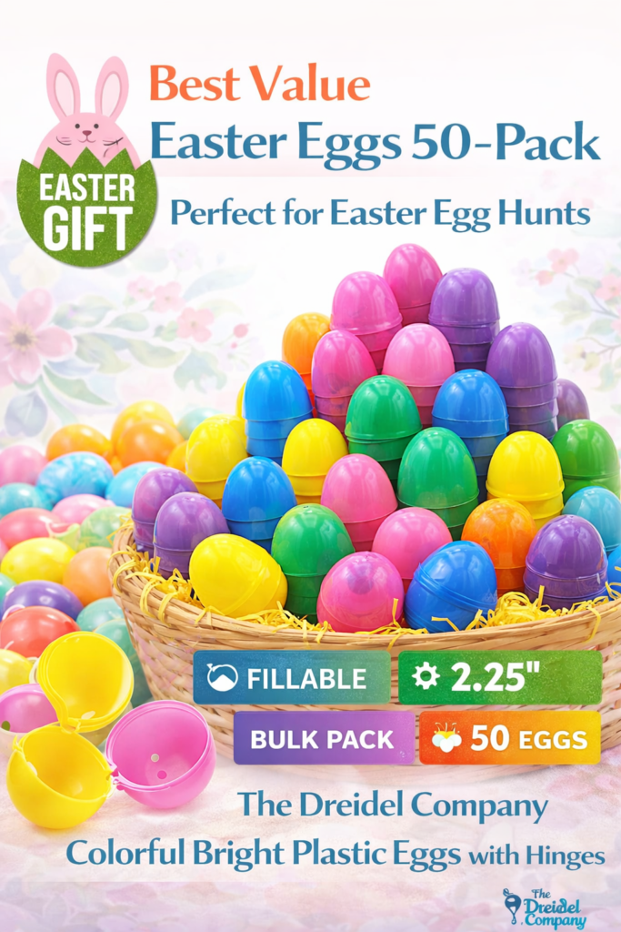 colorful fillable plastic Easter eggs bulk 50 pack for kids egg hunt and basket fillers